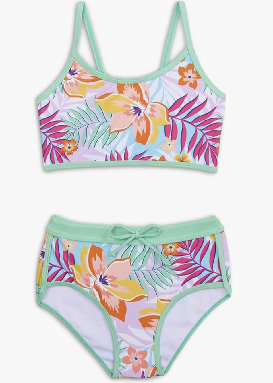 Appaman Girl's 7 Retro Tropics Stella Swim Boy Shorts Bikini Swimsuit Set H11-20